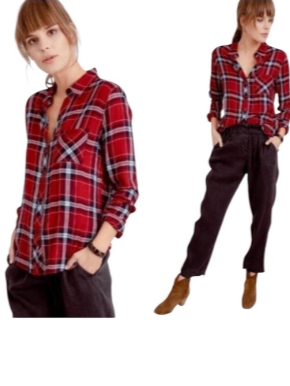Rails Hunter Red Plaid Button Down Shirt